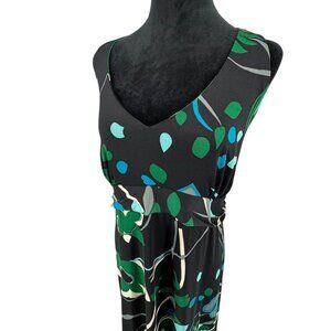 Jessica London Floral Sleeveless Maxi Dress Womens Size 22W Stretch Empire Waist